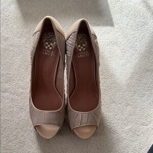 Vince Camuto Women's Peep Toe Heels - Beige